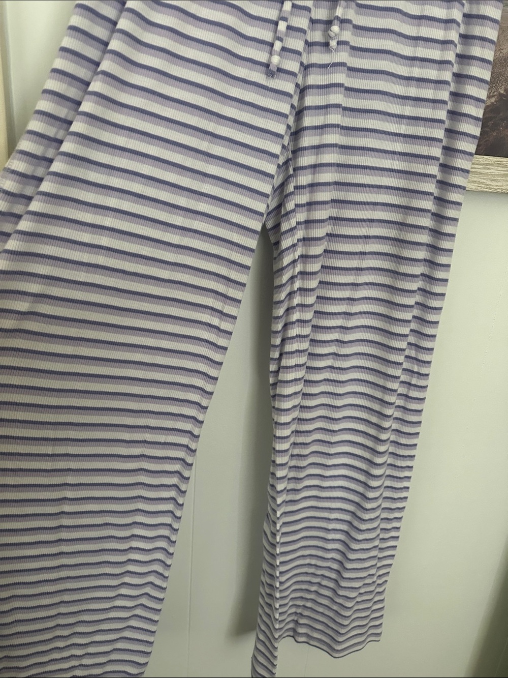 Size Small Cotton On Body Lavender & White Striped Wide-Leg Pants - Picture 2 of 4